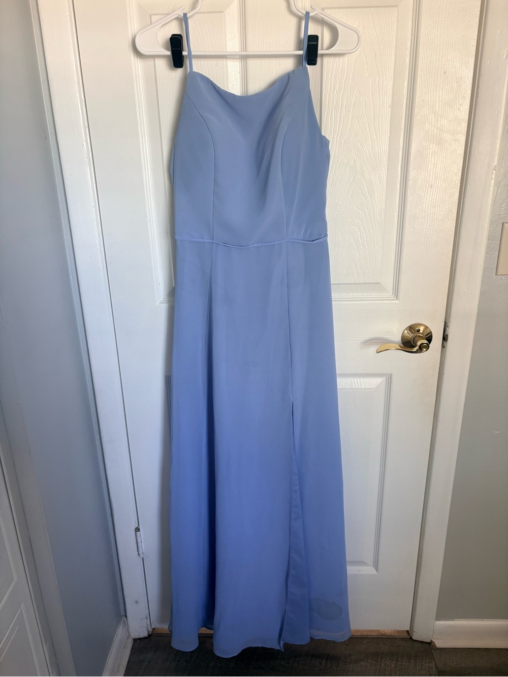 Kennedy Blue Cornflower Blue Bridesmaid Strap Maxi Dress